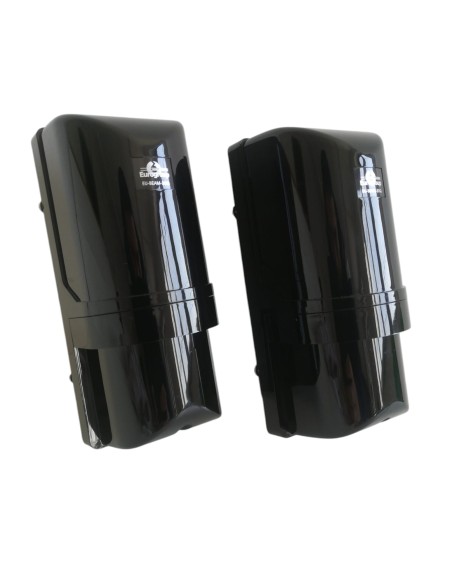 Barrières infrarouges Eurogroup eu-beam-30q, portée de 30 m en extérieur et de 60 m en intérieur.